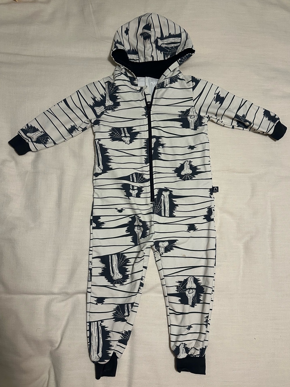 Rags to Raches Mummy Zip Cotton Jumpsuit Halloween Dead Threads